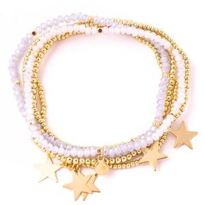 LAST ONE -SHOOT FOR THE STARS BEADED BRACELET - GREAT STOCKING STUFFER